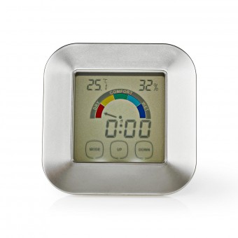 Keittiön lämpömittari | Valkoinen / hopea | Muovi | Digitaalinen näyttö | 85 mm | 24mm | 85 mm
