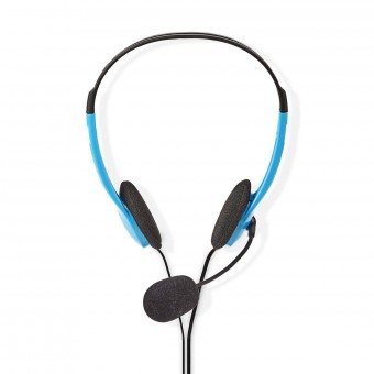 PC-kuulokkeet | Korvassa | Stereo | 2x 3,5 mm | Taitettava mikrofoni | 2,00 m | Sininen