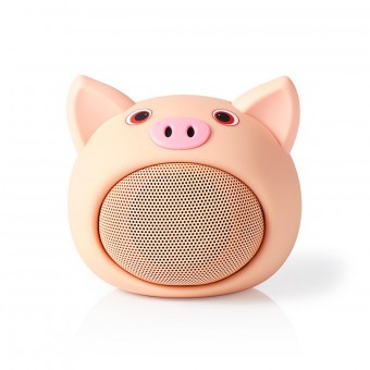 Bluetooth®-kaiutin | Akun enimmäiskesto: 3 tuntia | Kädessä pidettävä suunnittelu | 9 W| Mono | Sisäänrakennettu mikrofoni | Voidaan yhdistää | Animaticks Pinky Pig | Vaaleanpunainen