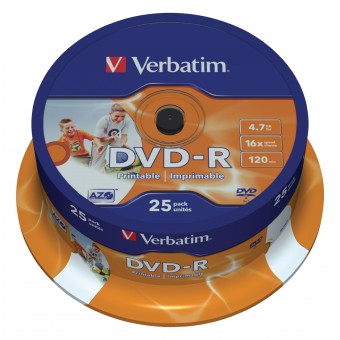 DVD-R laaja mustesuihkutulostus 4,7 Gt