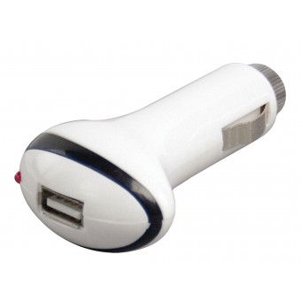 Autolaturi 1-lähtö 1,0 A USB Valkoinen