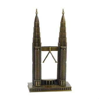 Petronas Twin Tower - Arkkitehtoninen Pienoismalli - 19 cm