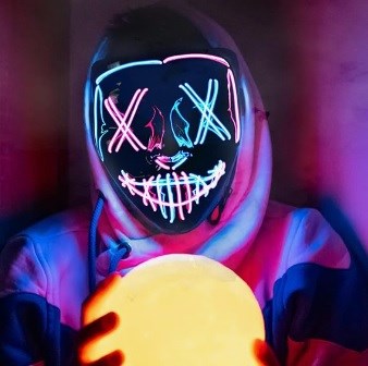 The Purge - LED-naamio - Neon Pinkki & Sininen