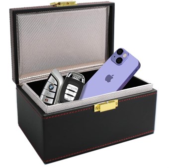 Anti RFID Scan -turvallisuuslaatikko auton avaimille tai korteille jne. Suuri K: 10 cm L: 12 cm P: 19 cm