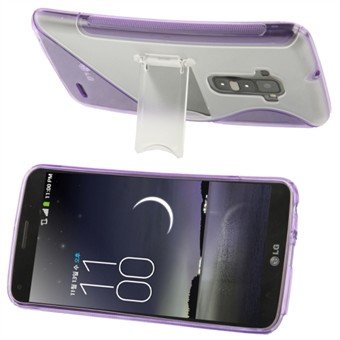 Silikoni/muovi Stand suojus LG G-Flex (violetti)