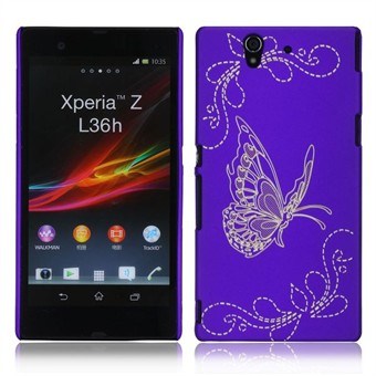 Butterflies Cover Protection Xperia Z (violetti)