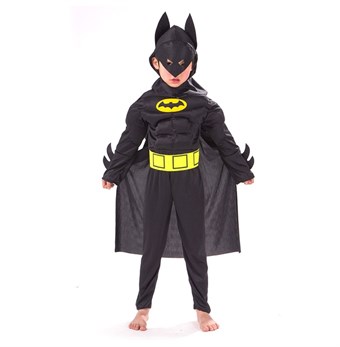 Batman Black - Lapset - Sis. Naamio + puku + takki - Medium - 120-130 cm