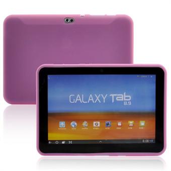 Samsung Galaxy Tab 8.9 pehmeä silikonikuori (vaaleanpunainen)