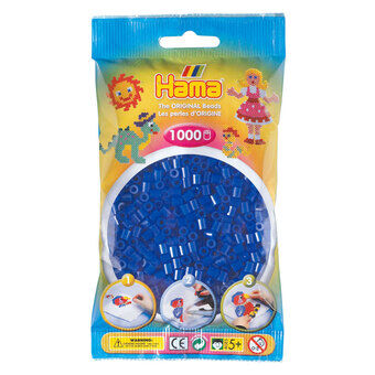 Hama silitettävät helmet-sininen neon (036), 1000 kpl.