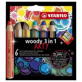 Stabilo woody arty värikynät - 6 väriä + kärjet