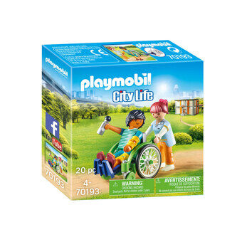 Playmobil City Elämä Potilas pyörätuolissa - 70193