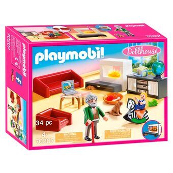 Playmobil-nukkekoti olohuone takalla - 70207