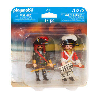 PLAYMOBIL merirosvot merirosvo kapteeni ja punainen hame sotilas - 70273