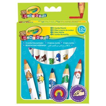 Crayola Mini Kids - Paksut väriliidut, 8 kpl.