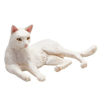 Mojo maatalousmaa makaava kissa valkoinen - 387368