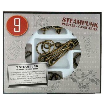 Steampunk-aivopalapeli harmaa, 9 kpl.