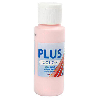 Plus Color Akryylimaali, Vaaleanpunainen, 60ml