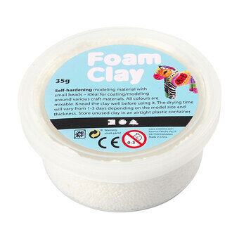 Foam Clay - valkoinen, 35 gr.