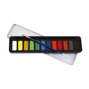 Akvarellimaalaussetti - eri värejä, 1 laatikko
