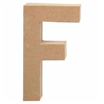 Letter paper mache - f, 20,5 cm