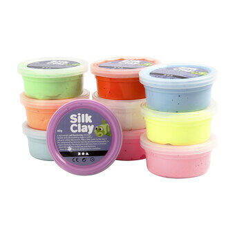 Silk Clay - Kirkkaat värit, 10x40 grammaa