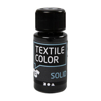 Läpinäkymätön tekstiilimaali - musta, 50ml