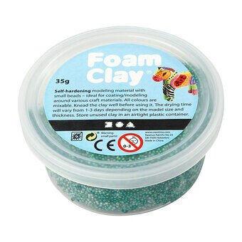 Foam Clay - tummanvihreä, 35 gr.