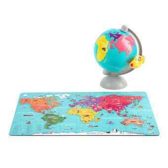Puinen palapelin maailmankartta maapallolla, 63 osaa.