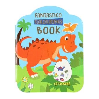 Fantastico väritys- ja tarrakirja - dinosaurus