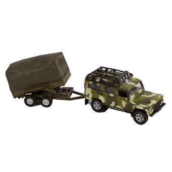 Lasten maapallo painevalettu Land Rover perävaunu-armeijalla, 27 cm