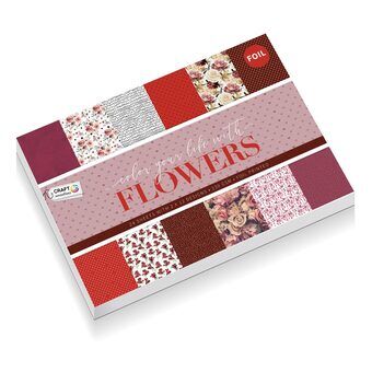 Hobby-pahvi foliolla, 24 Ark - kukkia