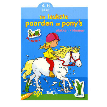 Liitä ja väritä - Suloisimmat hevoset ja ponit, 4-6-vuotiaat
