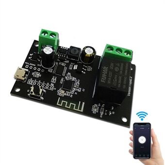 1-kanavainen WiFi-rele Tuya Smart Switch Module APP-kaukosäädin DIY Tuumaus Itselukittuva Työskentely Alexa Google Homen kanssa
