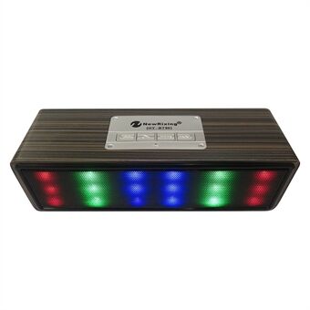 HYBT95 Cuboid Shape LED Color Light Puinen Langaton Bluetooth Kaiutin Tuki Handsfree-puhelut