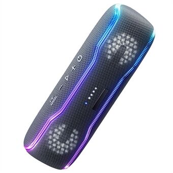CYBORIS F10 TWS Bluetooth-kaiutin IPX7 Vedenpitävä 25 W Extra Bass Subwoofer RGB-valolla
