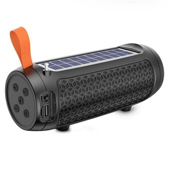 Kannettava DV-215 Outdoor Solar ladattava Bluetooth-kaiutin LED-taskulamppu FM-radio Langaton musiikki Subwoofer-tuki TF / U-levy
