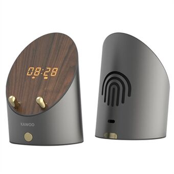 KAWOO Mini Desktop Induction Speaker Wireless Bluetooth Speaker Support Alarm Clock with Phone Holder