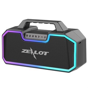 ZEALOT S57 kannettava Outdoor ladattava Bluetooth-kaiutin värikäs valaistus langaton musiikki Subwoofer-tuki TF-kortti musiikin toisto