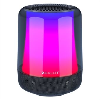 ZEALOT S66 Bluetooth 5.2 Langaton kaiutin RGB Värikäs Light HiFi Stereo Subwoofer