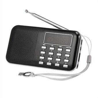 Y-896 Kannettava digitaalinen FM-radio MP3-musiikkisoitin Stereokaiutin, jossa 2 tuuman näyttö Tuki TF-kortti AUX-IN-kuulokelähtö