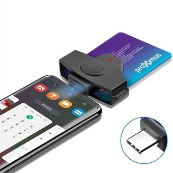 ROCKETEK CSCR3 Type-C Smart CAC -kortinlukija - IC ID SIM - Pankkikorttisovitin Kannettavaan Android-puhelimeen