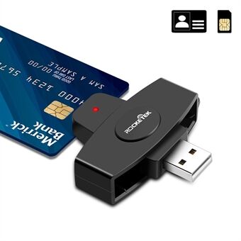 ROCKETEK USCR3 monitoiminen Smart CAC / SIM/ IC-kortin liitin USB-sovitin Mac Windows PC:lle