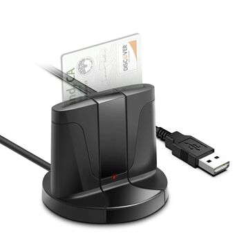 ROCKETEK SCR02 USB 2.0 Smart Card CAC ID SIM Pankkikortinlukija Tietokonesovitin