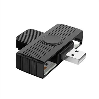 ROCKETEK CR318 monitoiminen USB2.0- Smart SIM/ID/CAC-korttipaikkasovitin Mac Windows-tietokoneelle