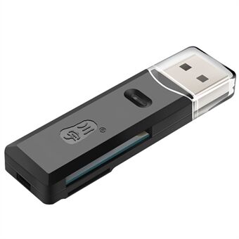 KAWAU C296 MINI USB 2.0 SD TF -muistikortinlukijan minisovitin SDXC SDHC MicroSDXC MMC II:lle