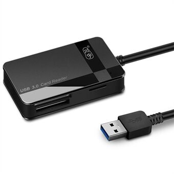 KAWAU C368 80 cm kannettava kortinlukija USB 3.0 - CF / TF / SD / MS moniporttinen kortinlukija Tuki 5 Gbps tiedonsiirtoa kannettaville tietokoneille (yksittäinen asemakirjain)