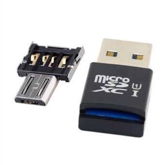 5Gbps High Speed USB 3.0 - Micro SD SDXC TF-kortinlukija Micro USB 5Pin OTG -sovittimella