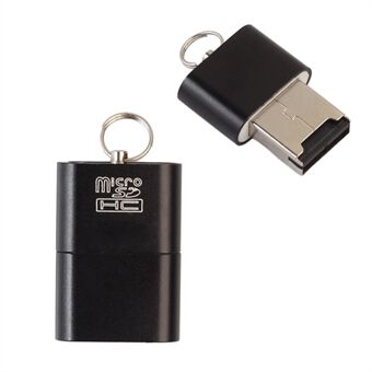 Mini Data Transfer USB 2.0 -kortinlukija Micro SD TF -kortille - musta