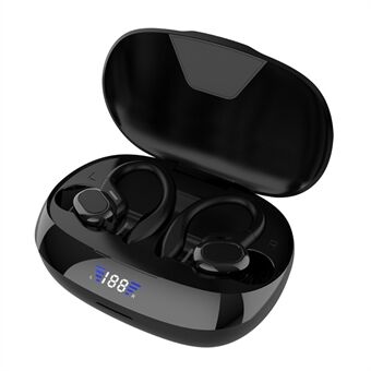 Langaton VV2S-digitaalinäyttö HiFi Musiikki Soittava Ear Hook Headset Bluetooth 5.1 Kuuloke Virtapankkitoiminto