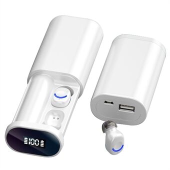 A20 Touch Control Langattomat kuulokkeet Binaural Bluetooth-nappikuulokkeet Vedenkestävät Urheilukuulokkeet LED 3-digitaalisella näytöllä
